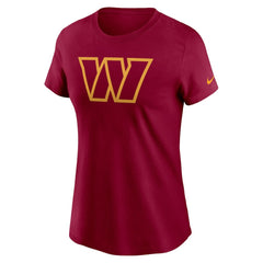 Washington Commanders Women's Logo Cotton Essential T-Shirt Burgundy - Nike
