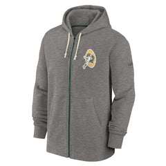 Green Bay Packers Historic Lifestyle Full-Zip Hoodie Heather Charcoal - Nike