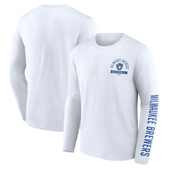 Milwaukee Brewers Fanatics Pressbox Long Sleeve T-Shirt On Sale