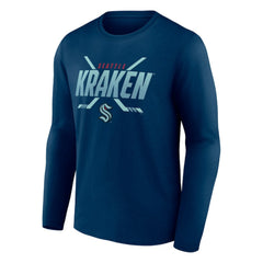 Seattle Kraken Fanatics Covert Long Sleeve T-Shirt Deep Sea Blue