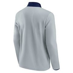 Seattle Kraken Fanatics Hockey Polar Fleece Quarter-Snap Jacket Gray/Navy