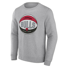 Fanatics - Chicago Bulls True Classics Vint Pullover Sweatshirt - Heathered Gray