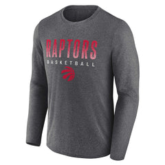 Fanatics - Toronto Raptors Where Legends Play Iconic Practice Long Sleeve T-Shirt - Heathered Charcoal