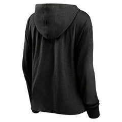 Fanatics - Portland Trail Blazers Women's Full Steam Slub Hoodie T-Shirt - Black