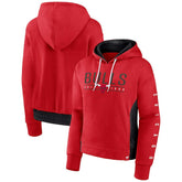 Fanatics - Chicago Bulls Women's Iconic Halftime Colorblock Pullover Hoodie - Red