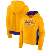 Fanatics - Los Angeles Lakers Women's Iconic Halftime Colorblock Pullover Hoodie - Gold