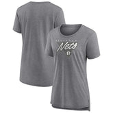 Fanatics - Brooklyn Nets Women's True Classics Tri-Blend T-Shirt - Heathered Gray