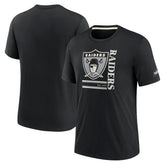 Las Vegas Raiders Wordmark Logo Tri-Blend T-Shirt Black - Nike
