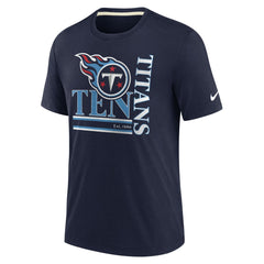Tennessee Titans Wordmark Logo Tri-Blend T-Shirt Navy - Nike