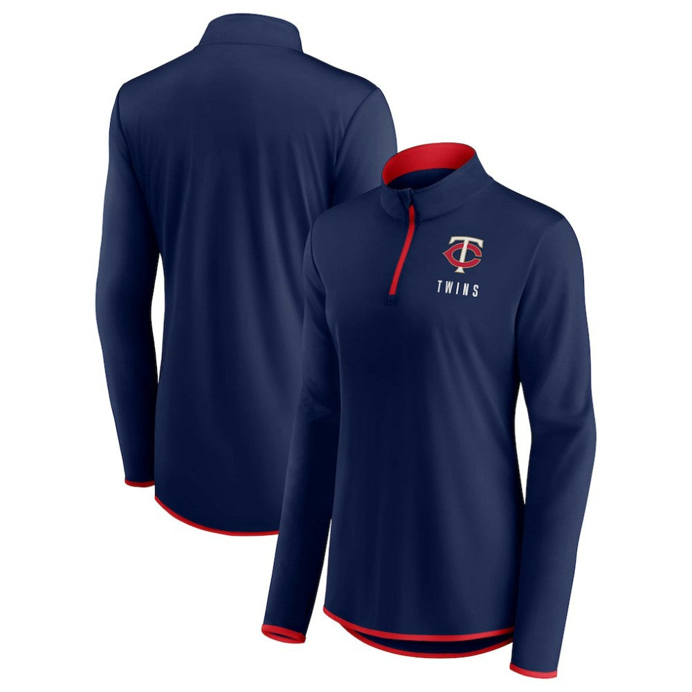 Minnesota Twins Fanatics Women's Worth The Drive Quarter-Zip Jacket Clearance