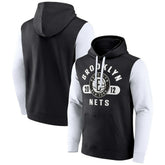 Fanatics - Brooklyn Nets Attack Colorblock Pullover Hoodie - Black/White