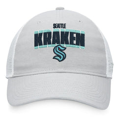 Seattle Kraken Fanatics Team Trucker Snapback Hat Heather Gray/White