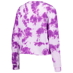 New Era - Los Angeles Lakers Women's Tie Dye Cropped Long Sleeve T-Shirt - Purple