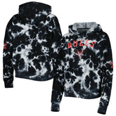 New Era - Chicago Bulls Women's Brushed Cotton Tie-Dye Pullover Hoodie - Black