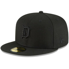 Detroit Tigers New Era Black on Black 59FIFTY Fitted Hat On Sale