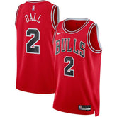 Nike - Lonzo Ball Chicago Bulls Unisex Swingman Jersey - Icon Editi- Red