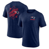 New England Patriots Diamond Scroll Tri-Blend T-Shirt Navy - NFL