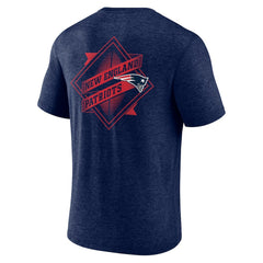 New England Patriots Diamond Scroll Tri-Blend T-Shirt Navy - NFL