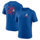 New England Patriots Diamond Scroll Tri-Blend T-Shirt Royal - NFL