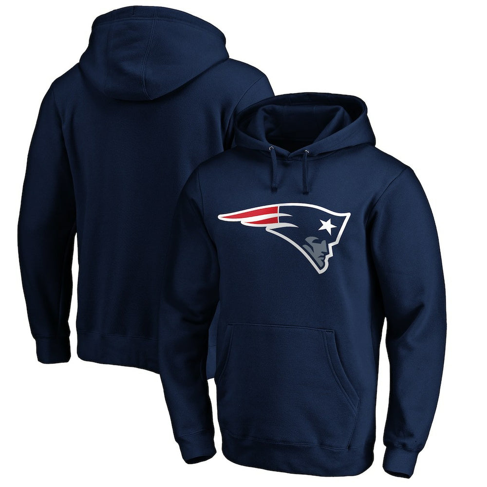 New England Patriots Primary Logo Fitted Pullover Hoodie Navy - NFL