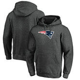 New England Patriots Primary Logo Fitted Pullover Hoodie Charcoal - NFL