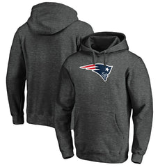 New England Patriots Primary Logo Fitted Pullover Hoodie Charcoal - NFL