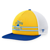 St. Louis Blues - Fanatics Special Edition 2.0 Trucker Snapback Adjustable Hat Gold/Blue