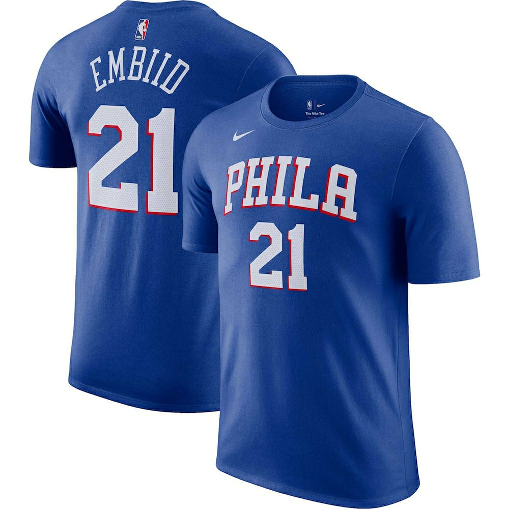 Nike - Joel Embiid Philadelphia 76ers Icon 2022/23 Name & Number T-Shirt - Royal