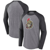 Ottawa Senators - Fanatics Special Edition Long Sleeve Tri-Blend Raglan T-Shirt Heather Gray