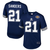 Deion Sanders Dallas Cowboys Retired Player Name & Number Mesh Top Navy - Mitchell & Ness