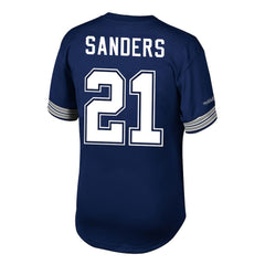 Deion Sanders Dallas Cowboys Retired Player Name & Number Mesh Top Navy - Mitchell & Ness