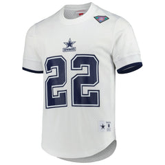 Emmitt Smith Dallas Cowboys Retired Player Name & Number Mesh Top White - Mitchell & Ness