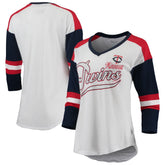 Minnesota Twins Touch Women's Base Runner 3/4-Sleeve V-Neck T-Shirt discount