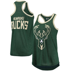 NBA - Milwaukee Bucks G-III Sports by Carl Banks Women's Showdown Scoop-Neck Racerback Tank Top - Hunter Green