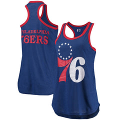 NBA - Philadelphia 76ers G-III Sports by Carl Banks Women's Showdown Scoop-Neck Racerback Tank Top - Royal