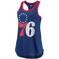 NBA - Philadelphia 76ers G-III Sports by Carl Banks Women's Showdown Scoop-Neck Racerback Tank Top - Royal