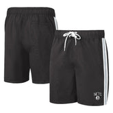 NBA - Brooklyn Nets G-III Sports by Carl Banks Sand Beach Volley Swim Shorts - Black/Gray