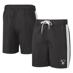 NBA - Brooklyn Nets G-III Sports by Carl Banks Sand Beach Volley Swim Shorts - Black/Gray