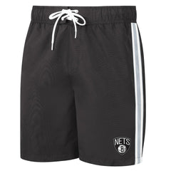 NBA - Brooklyn Nets G-III Sports by Carl Banks Sand Beach Volley Swim Shorts - Black/Gray