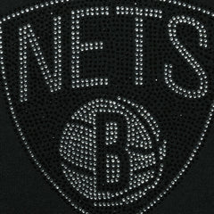 NBA - Brooklyn Nets DKNY Sport Women's Carrie Rhinestone Pullover Sweatshirt - Black