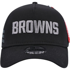 Cleveland Browns New Era x Alpha Industries A-Frame 9FORTY Trucker Snapback Hat Black - NFL