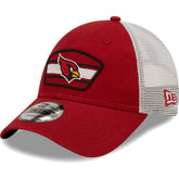 Arizona Cardinals New Era Logo Patch Trucker 9FORTY Snapback Hat Cardinal/White - NFL