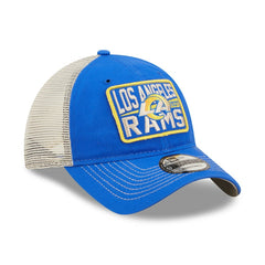 Los Angeles Rams New Era Devoted Trucker 9TWENTY Snapback Hat Royal/Natural - NFL