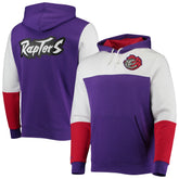 Mitchell & Ness - Toronto Raptors Hardwood Classics Fusion 2.0 Colorblock Pullover Hoodie - Purple