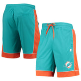Miami Dolphins Starter Fan Favorite Fashion Shorts Aqua/Orange - NFL
