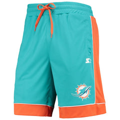 Miami Dolphins Starter Fan Favorite Fashion Shorts Aqua/Orange - NFL
