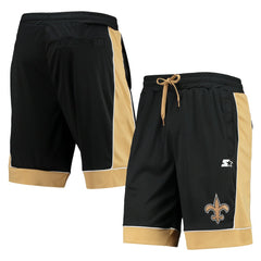 New Orleans Saints Starter Fan Favorite Fashion Shorts Black/Gold - NFL