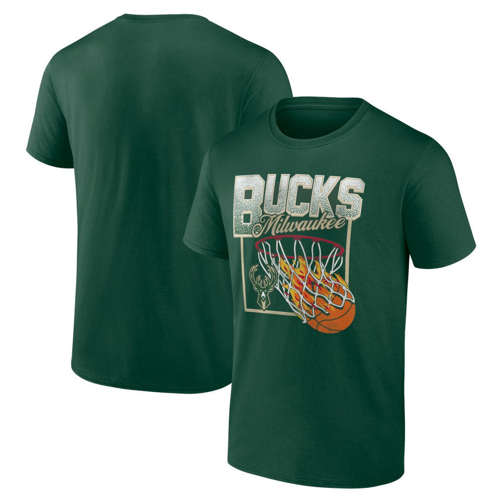 NBA - Milwaukee Bucks Alley Oop T-Shirt - Hunter Green