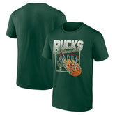 NBA - Milwaukee Bucks Alley Oop T-Shirt - Hunter Green