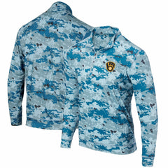 Milwaukee Brewers Digital Camo Performance Quarter-Zip Pullover Jacket Lifestyle
